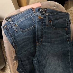 2 pair med distressed jcrew jeans